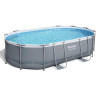 Каркасный бассейн BESTWAY POWER STEEL 488х305х107см + фильтр-насос 3028 л/ч, лестница, тент 56448 BW